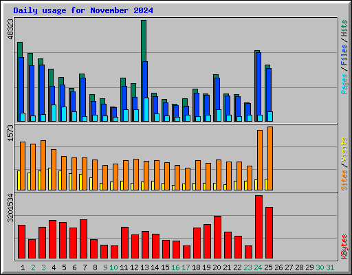 Daily usage for November 2024