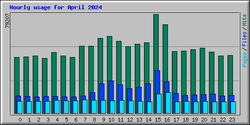 Hourly usage for April 2024