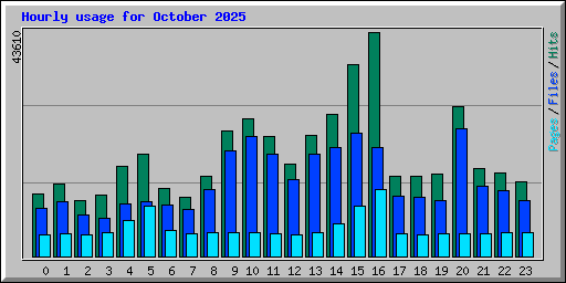 Hourly usage for October 2025