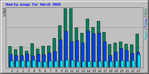 Hourly usage for March 2026